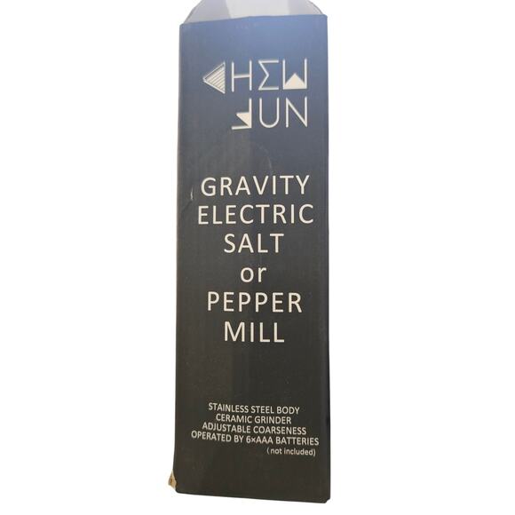 Admired By Nature Electric Salt and Pepper Grinder,  Blue LED light  Silver - Picture 2 of 2